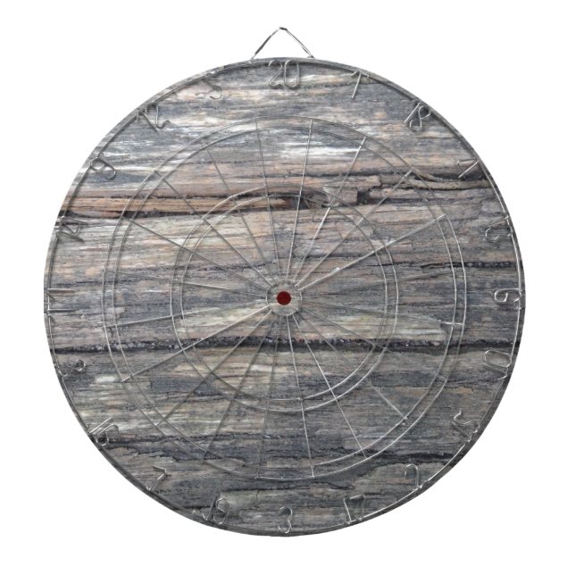old wood background: create your own,  your text dartboard (Front)