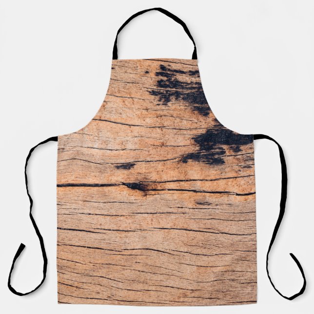 Old wood board, copy space wooden texture pattern  apron (Front)