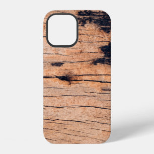 Old wood board, copy space wooden texture pattern iPhone 12 case