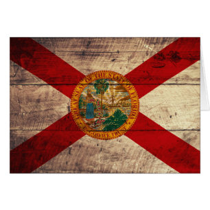 Old Wood Florida Flag;