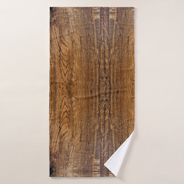 Old wood grain look bath towel set (Bath Towel)