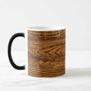 Old wood grain look magic mug