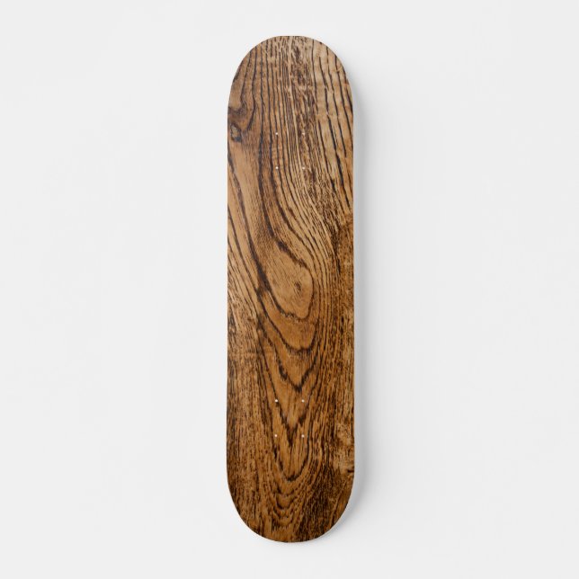 Old wood grain look skateboard (Front)
