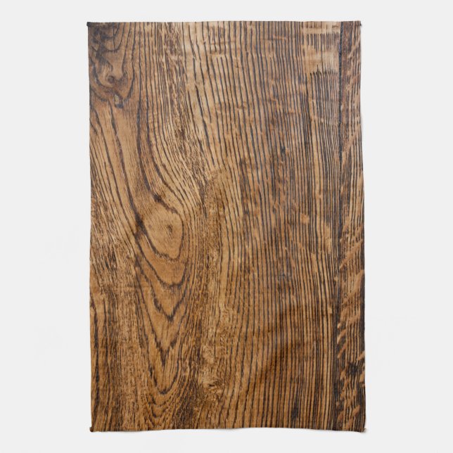 Old wood grain look tea towel (Vertical)