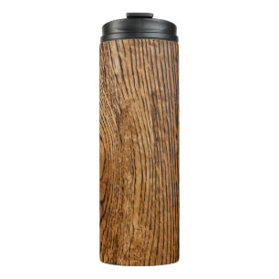 Old wood grain look thermal tumbler