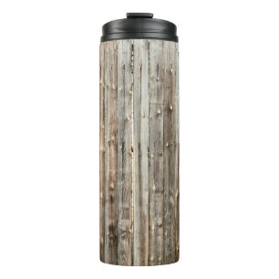Old wood panel interior texturehome decor, backgro thermal tumbler