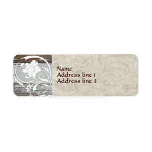 Old Wood Parchment Swirl Address Labels