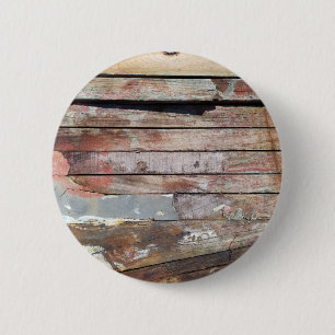 Old wood rustic boat wooden plank 6 cm round badge