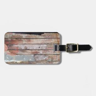 Old wood rustic boat wooden plank luggage tag