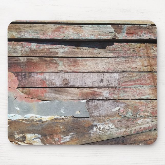 Old wood rustic boat wooden plank mouse pad (Front)