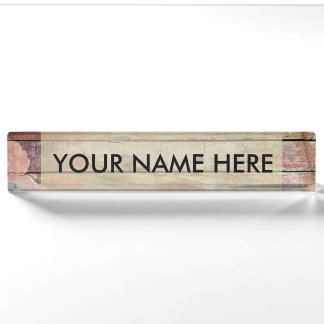 Old wood rustic boat wooden plank nameplate