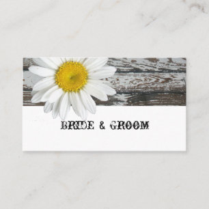 Old Wood Shasta Daisy Place Cards