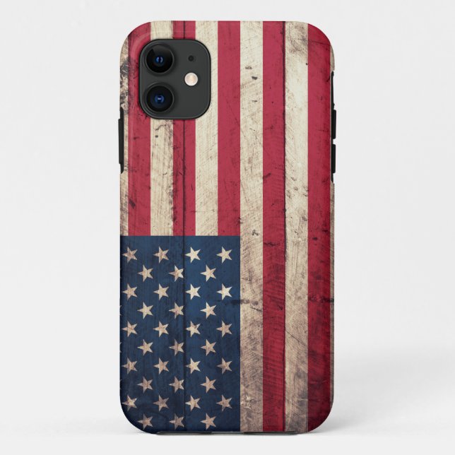 Old Wooden American Flag Case-Mate iPhone Case (Back)