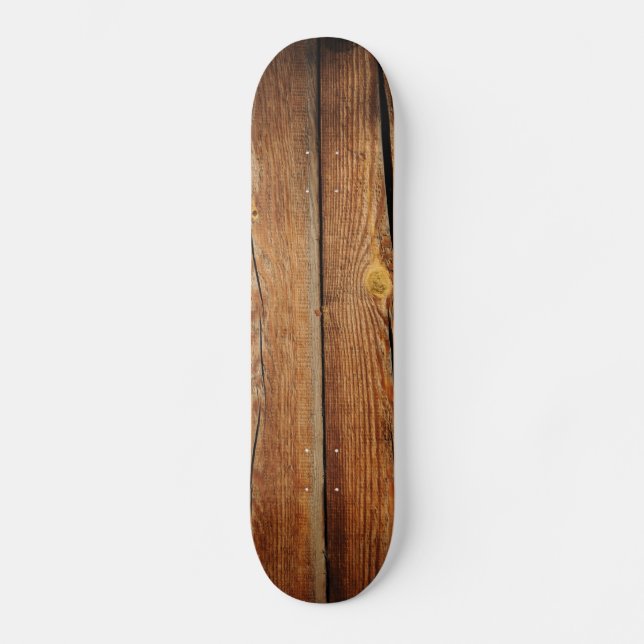 Old Wooden Background Skateboard (Front)