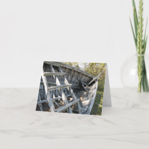 Old wooden boat note card