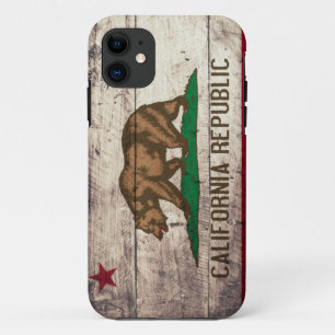 Old Wooden California Flag iPhone 11 Case