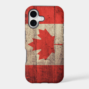Old Wooden Canadian Flag