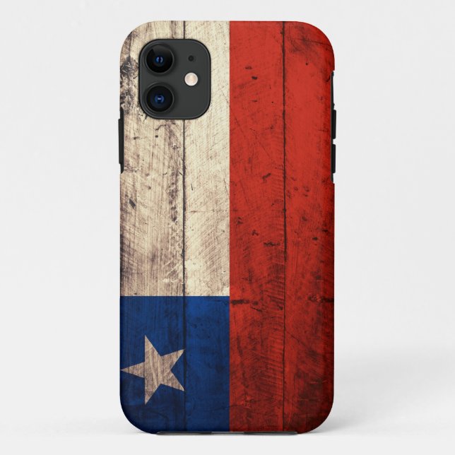 Old Wooden Chile Flag Case-Mate iPhone Case (Back)