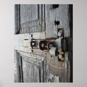 Old Wooden Door Poster