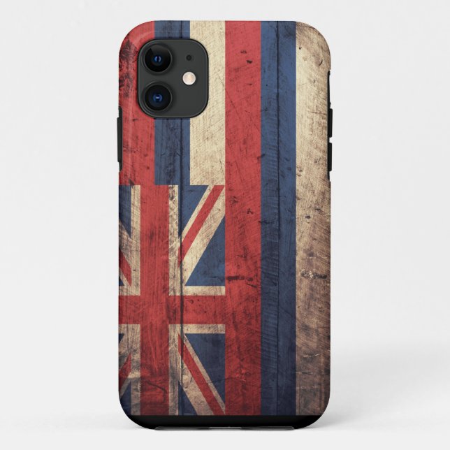 Old Wooden Hawaii Flag iPhone 5 Case (Back)