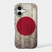 Old Wooden Japan Flag