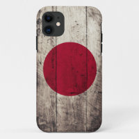 Old Wooden Japan Flag