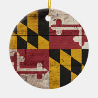 Old Wooden Maryland Flag