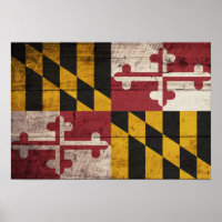 Old Wooden Maryland Flag