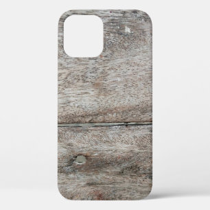 Old wooden plank taken close-up as a background de iPhone 12 case
