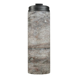 Old wooden plank taken close-up as a background de thermal tumbler