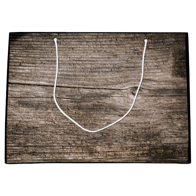 Old wooden planks large gift bag (Front)