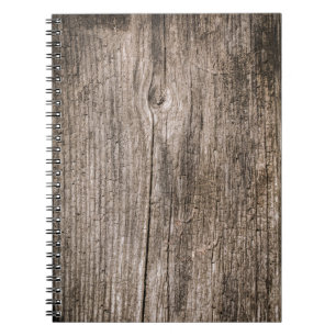 Old wooden planks notebook