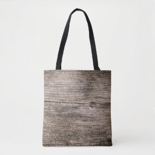 Old wooden planks tote bag
