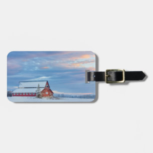 Old Wooden Red Barn In The Lower Valley Luggage Tag