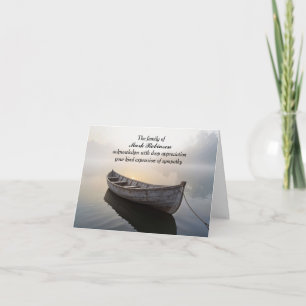 Old Wooden Rowboat Sympathy Thank You Card