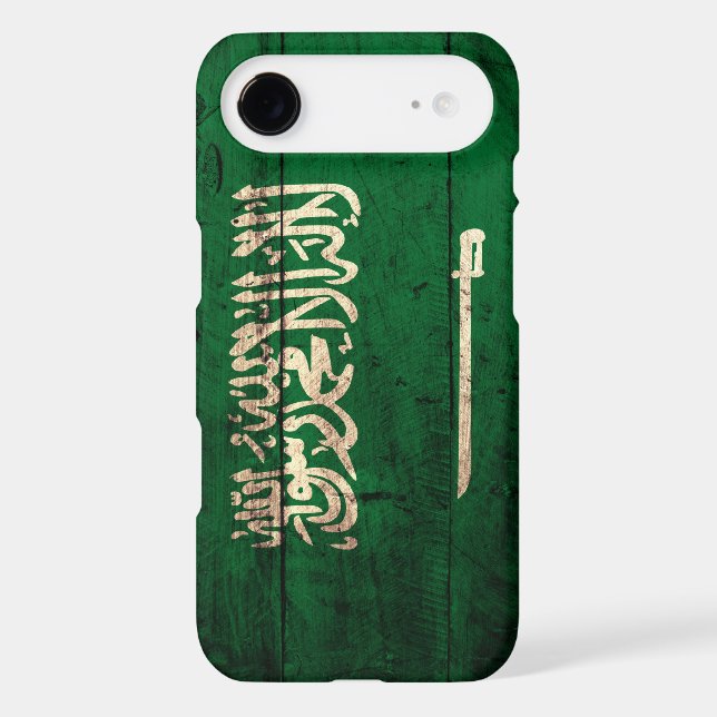 Old Wooden Saudi Flag Case-Mate iPhone Case (Back)