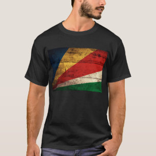 Old Wooden Seychelles Flag T-Shirt