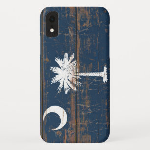 Old Wooden South Carolina State Flag iPhone XR Case