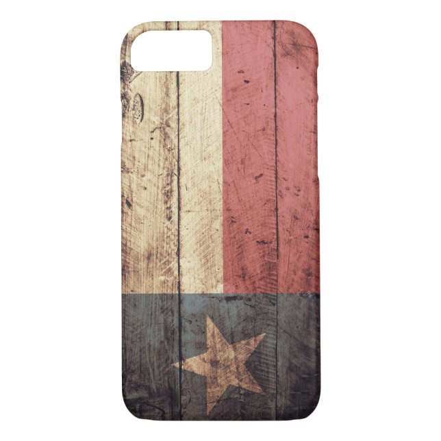 Old Wooden Texas Flag; Case-Mate iPhone Case (Back)