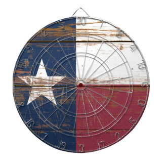 Old Wooden Texas State Flag Dart Board