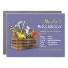 Old Wooden Toolbox Repair Handyman Business Card