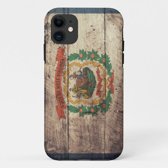Old Wooden West Virginia Flag Case-Mate iPhone Case (Back)