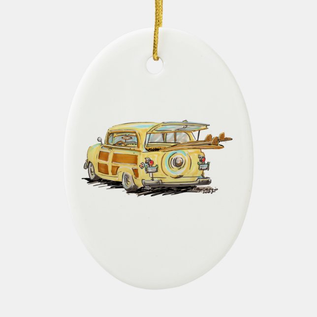 oLd WooDy Ceramic Ornament (Front)