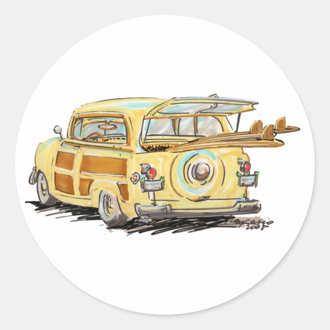 oLd wOOdY Classic Round Sticker (Front)