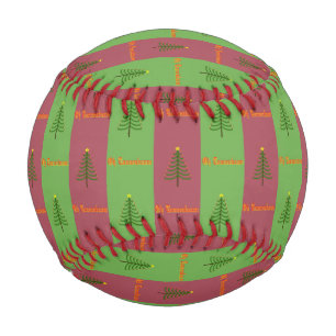 Old World Christmas Tree Pattern Evergreen Baseball