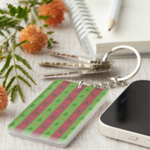 Old World Christmas Tree Pattern Evergreen Key Ring