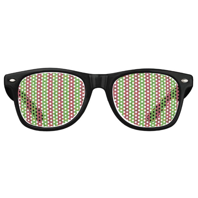 Old World Christmas Tree Pattern Evergreen Retro Sunglasses (Front)