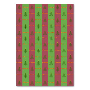 Old World Christmas Tree Pattern Evergreen Table Number