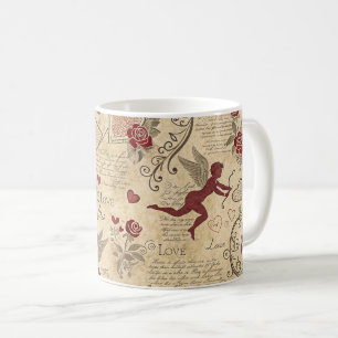 Old World Cupid Valentine Romantic Coffee Mug