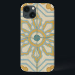 Old World Decorative Tile Pattern iPhone 13 Case<br><div class="desc">A Chariklia Zarris creation,  this old world print offers a decorative tile pattern with blue and gold on a beige background. Would make a great gift for fans of flowers and pastel prints!</div>